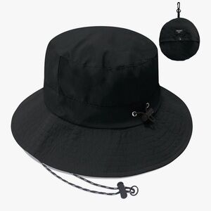 Classic Black Bucket Hat with Adjustable Strap